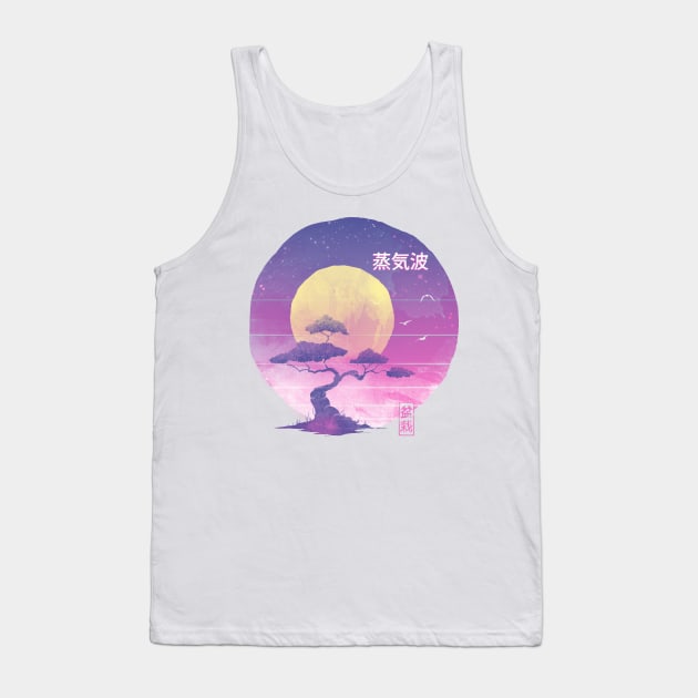 Bonsai Wave Tank Top by Vincent Trinidad Art